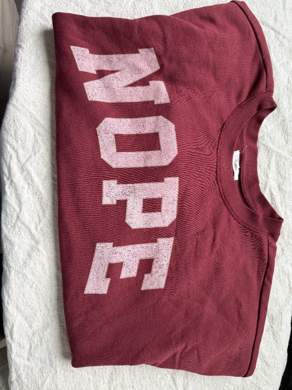 Maurices NOPE 1X Long Sleeve Lightweight Maroon Top